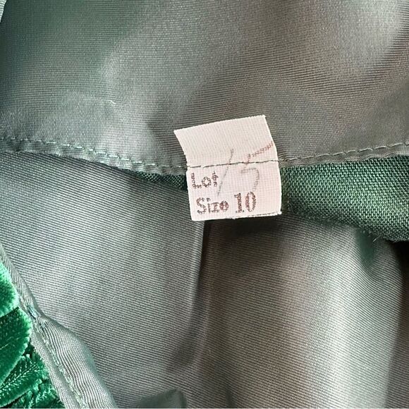 Vintage Green Velvet 60’s Maxi Dress Size 10 - Picture 5 of 17
